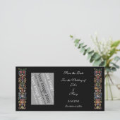 ゴシック様式のフォトカスタムカードテンプレートの保存 セーブザデート (スタンド正面)