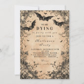 ゴシック様式のフライトのダークハロウィーン 招待状 (正面)