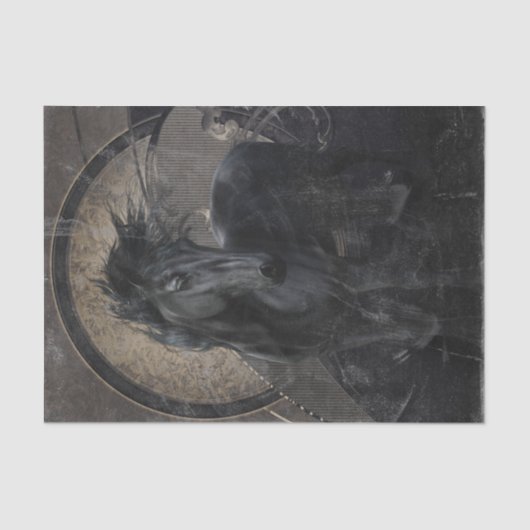 ゴシック様式のフリシア馬 薄葉紙 (正面)