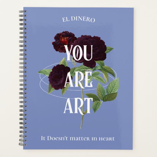 ゴシック様式のフローラをテーマにしたエレガンス プランナー手帳 (正面)