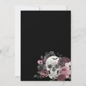 ゴシック様式のフローラスカルで30歳の誕生日を迎える 招待状 (裏面)