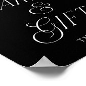 ゴシック様式のフローラ婚式カードとギフトサイン ポスター (角)