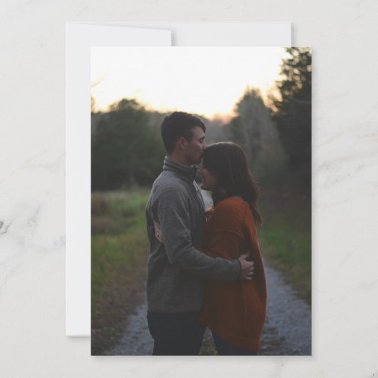 ゴシック様式のフローリッシュハロウィーンの休日結婚写真 招待状 (裏面)