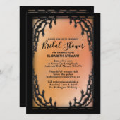 ゴシック様式のブライダルシャワー招待登録情報 招待状 (正面/裏面)