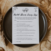 ゴシック様式のブライダルシャワー調査でゲームカードと言う 招待状