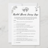 ゴシック様式のブライダルシャワー調査でゲームカードと言う 招待状 (正面)