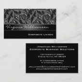 ゴシック様式のブラックビジネスカード 名刺 (正面/裏面)