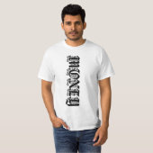 ゴシック様式のブラックレター タイポグラフィ Tシャツ (正面フル)