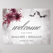 ゴシック様式のブラック&ブルゴーニュのハロウィーンイベント ポスター (正面)