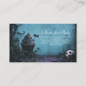 ゴシック様式のブルーハロウィーンベビー エンクロージャーカード (正面)