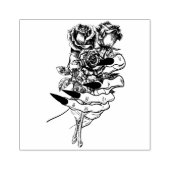 ゴシック様式のブーケスタンプ ラバースタンプ (インプリント)