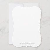 ゴシック様式のブーケフラットグリーティングカード 招待状 (裏面)