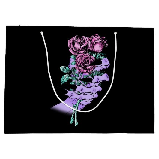 ゴシック様式のブーケ抱き枕 ラージペーパーバッグ (裏面)