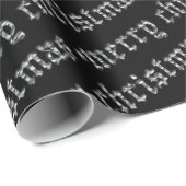 ゴシック様式のヘビーメタルのスタッズメリークリスマス ラッピングペーパー (ロールコーナー)