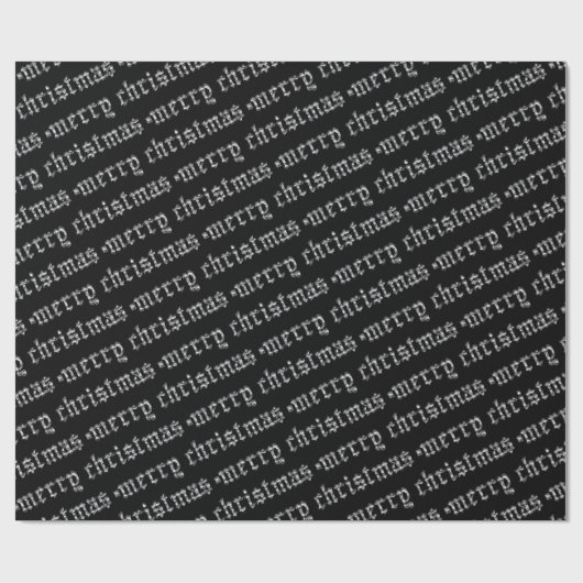 ゴシック様式のヘビーメタルのスタッズメリークリスマス ラッピングペーパー (フラット)