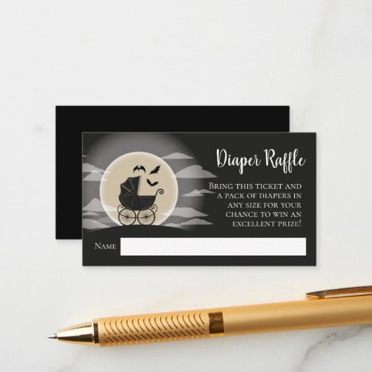 ゴシック様式のベビースワーカーハロウィーン エンクロージャーカード (正面/裏面インサイチュ)