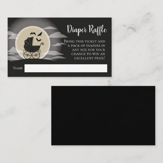 ゴシック様式のベビースワーカーハロウィーン エンクロージャーカード (正面/裏面)