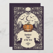 ゴシック様式のホラーパーティの招待状 招待状 (正面/裏面)