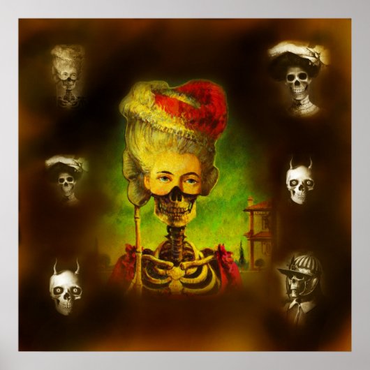 ゴシック様式のホラー骨格のポスター ポスター (正面)