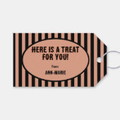 ゴシック様式のボウハロウィーン ギフトタグ (正面(横))