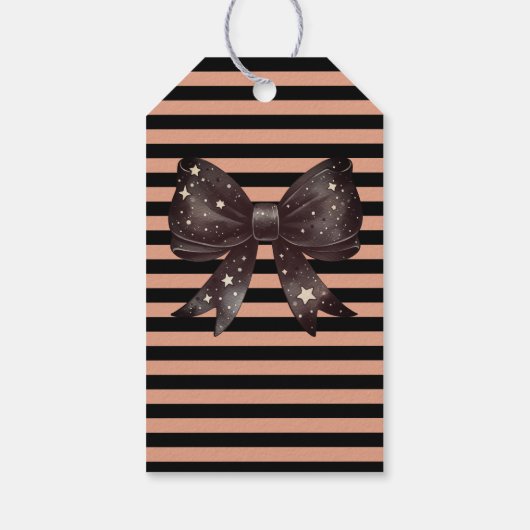 ゴシック様式のボウハロウィーン ギフトタグ (裏面)