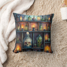 ゴシック様式のポーションボトル – ダーク薬局 クッション