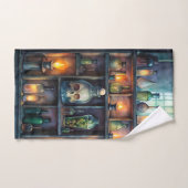 ゴシック様式のポーションボトル – ダーク薬局 バスタオルセット (ハンドタオル)