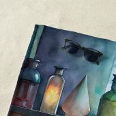 ゴシック様式のポーションボトル – ダーク薬局 ビーチタオル (インサイチュ)