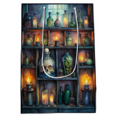 ゴシック様式のポーションボトル – ダーク薬局 ミディアムペーパーバッグ (裏面)