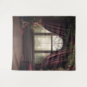 ゴシック様式のムーディダークバービクトリアンガンディーパーラーの窓 タペストリー (正面(横))