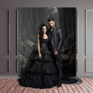 ゴシック様式のムーディダークフォレストロッキーパスXLarge タペストリー