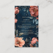 ゴシック様式のムーディ結婚フローラ エンクロージャーカード (正面)