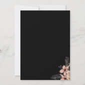 ゴシック様式のムーディ結婚フローラ 招待状 (裏面)