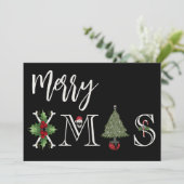 ゴシック様式のメリークリスマスクリスマス シーズンカード (スタンド正面)