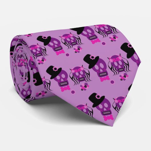 ゴシック様式のメンズスカルファッションネクタイ – 結婚式 ネクタイ (ロール)