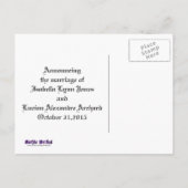 ゴシック様式のモダンフローラ結婚ズ 案内ポストカード (裏面)