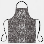 ゴシック様式のモノクロパターン エプロン (正面)