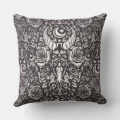 ゴシック様式のモノクロパターン クッション (裏面)