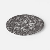 ゴシック様式のモノクロパターン ペーパープレート (アングル)