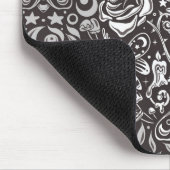 ゴシック様式のモノクロパターン マウスパッド (コーナー)