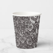 ゴシック様式のモノクロパターン 紙コップ (裏面)