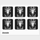 ゴシック様式のモンスターアンティーク建築装飾 スクエアシール (シート)