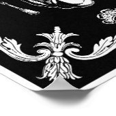 ゴシック様式のモンスターアンティーク建築装飾 ポスター (角)