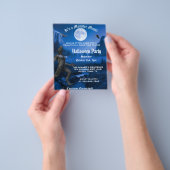 ゴシック様式のモンスターマッシュワーウルフハローウィンパーティ チラシ (手)