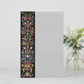 ゴシック様式のライトアップされた文房具が並ぶ 便箋 (スタンド正面)