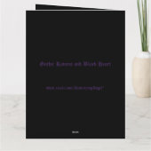 ゴシック様式のラヴェンスとブラックハートカスタムカード カード (裏面)