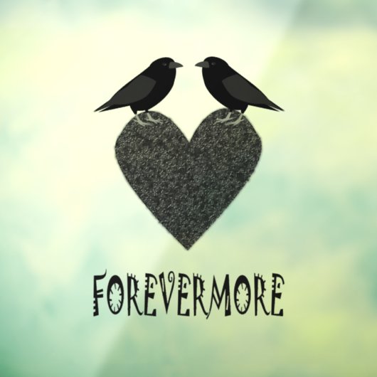 ゴシック様式のラヴェンスとブラックハート ウィンドウサイン (シート3)