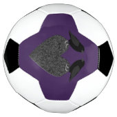 ゴシック様式のラヴェンスとブラックハート サッカーボール (回転)
