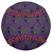 ゴシック様式のラヴェンスとブラックハート ソフトボール (裏面)