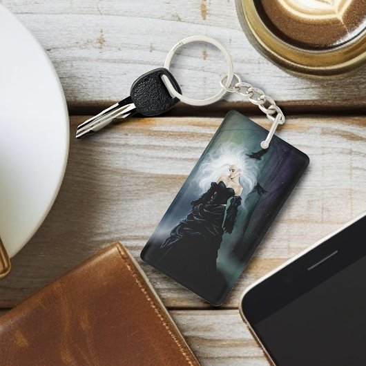 ゴシック様式のラヴェンスの森の女性ブラック キーホルダー